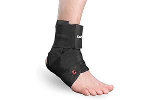 KobePro Ankle Brace for Sprained Ankle - Lace Up Adjustable Support, Figure 8 Ankle Braces, Adjustable Ankle Support Ankle Stabilizer for Running, Basketball, Injury Recovery, Soccer (Large)