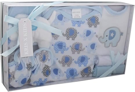 Caja de regalo para recién nacido de 7 piezas, de 0 a 3 meses Disponible en color azul o rosa azul Set azul. Talla:recién nacido: Amazon.es: Ropa y accesorios