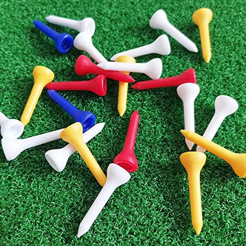 Generic Brands Plastic Golf Tees Colorful Pack of 12 Sizes 2.2”