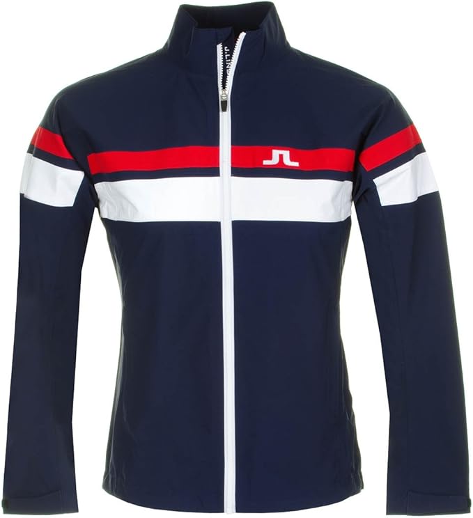 J.Lindeberg Men's Swing Waterproof Golf Jacket, Navy Purple