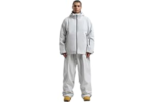 GSOU SNOW Mens Ski Jacket and Pants Set Women Snowboard Jacket Baggy Snow Suit Waterproof Windproof Insulation Ski suit