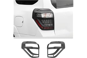 JWWY Tail Light Cover for Toyota 4Runner 2014–2023, Rear Light Lamp Protective Guard Trim Exterior Accessories,2pcs Black