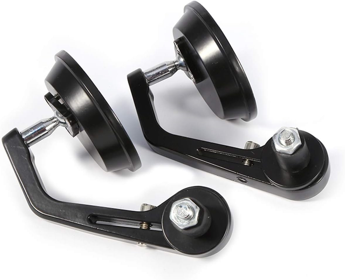 Qiilu Universal Motorcycle Mirrors, 7/8" Handle Bar End Side Mirror Rearview Round 3 Inch Chrome Side Mirrors for Motorbike Scooter - Image 3