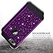 Petocase Compatible iPhone 8 Plus Case/iPhone 7 Plus Case, Luxury Sparkle Glitter Shockproof Full-Body Protective Hybrid Cover for 5.5” Apple iPhone 6+/6s+/7+/8+ - Purple Bling/Black