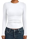 AUTOMET Womens Long Sleeve T-Shirts Trendy Basic