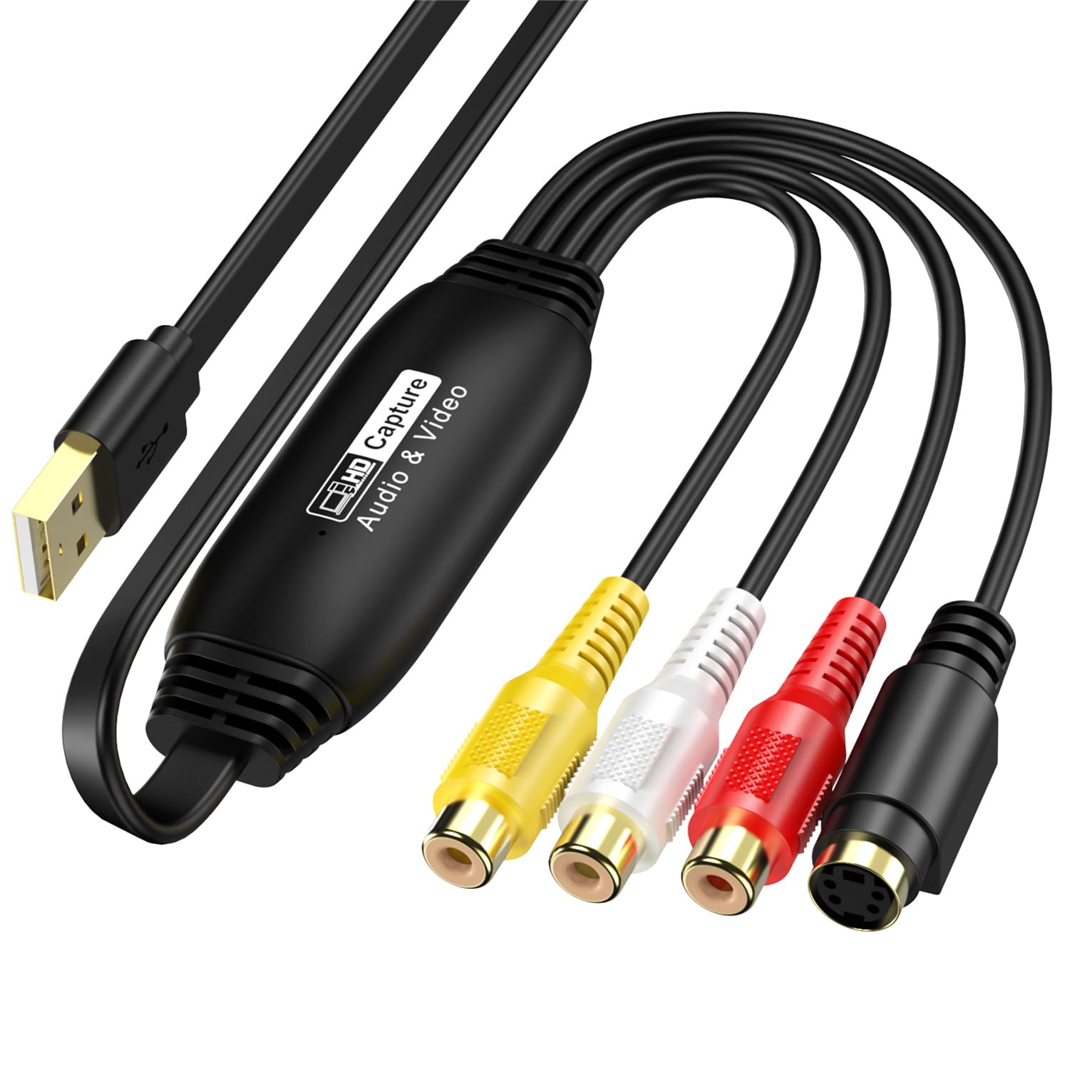 USB2.0 ビデオキャプチャー 1920×1080p 1080P対応 ビデオ/VHS 8mm DVD ダビング パソコン取り込み ビデオキャプチャー キャプチャーボード Windows & Mac 対応 【日本語取扱説明書】 の商品画像