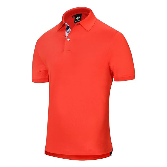 Buy EAGEGOF Slim Fit Men's Performance Polo Shirt Stretch Tech Golf Shirt Short Sleeve at Amazon.in