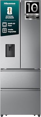 RF632N4WIE French Door Kühl-Gefrierkombination/ NoFrostPlus/ Inverter-Kompressor/ Wasserspender/ CrispZone/ 200 cm/ Kühlteil 336 l/ Gefrierteil 149 l/ 38 dB/ 295 kWh/ Jahr/ Inox-Look