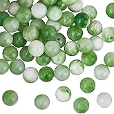 SUNNYCLUE 1 Box About 66Pcs Green Jade Beads 6mm Persian Jade Beads Natural Dyed Round Stone Smooth Loose Spacers Strands for Jewelry Making Supplies DIY Bracelets Necklace Earrings Crafts Women