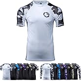 Gold BJJ Jiu Jitsu Rashguard - Camo Rash Guard Compression Shirt for No-Gi, Gi, & MMA