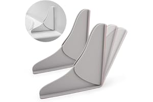 Honitra Splash Guard for Bathtub 2 Pcs, 75°- 115°Adjustable Silicone Bathtub Splash Guard for Tub, Right & Round Angle Shower Water Splash Guard Grey