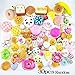 Techcell Food Resin Flatback Random Kawaii Mini, Soft, Squishy, Foods Panda, Bread Bun, Toasts Multi Donuts Phone Straps Charm Gift, 30 Piece