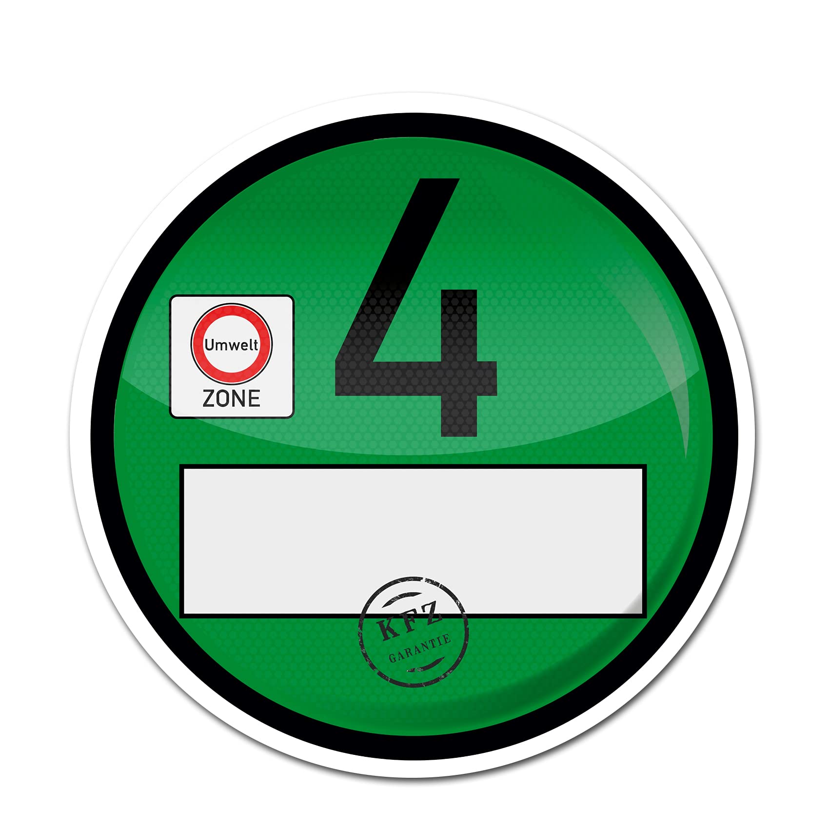 Finest Folia Sticker Fun Sticker Euro 4 Sticker for windscreen Environmental Sticker fine dust Sticker Fun foil for Vehicle car car Accessories R020 (Euro 4, 1 piece)