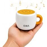 EWA Coffee Mug Speaker, Portable Bluetooth Speaker for Desk &amp; Bedroom(WHT) | Lifestyle Speaker, 5W Clear Sound with Bluetooth 5.4. Coffee Mug Design, IP67 Waterproof, Unique Gift for Coffee Lovers