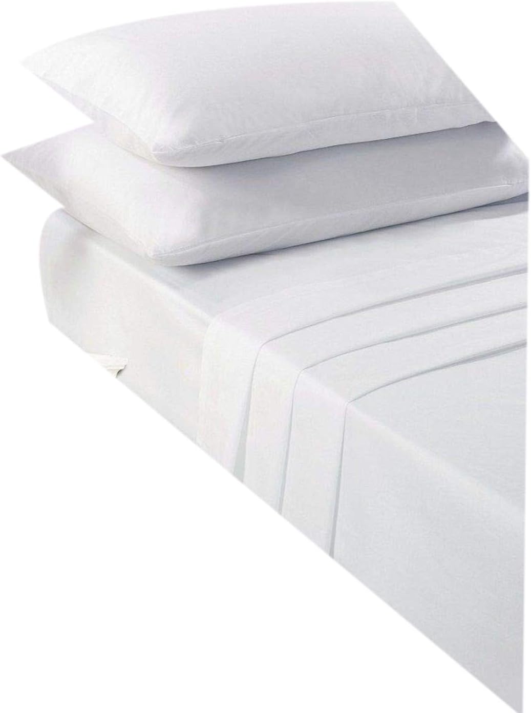 EHF 100 Poly Cotton Fitted Sheets Easy Care Plain Dyed Bedding Sheets