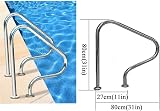 YERT 3-Bend Pool Hand Rail, Stainless Steel Safety Grab Ladder, Silver view 7