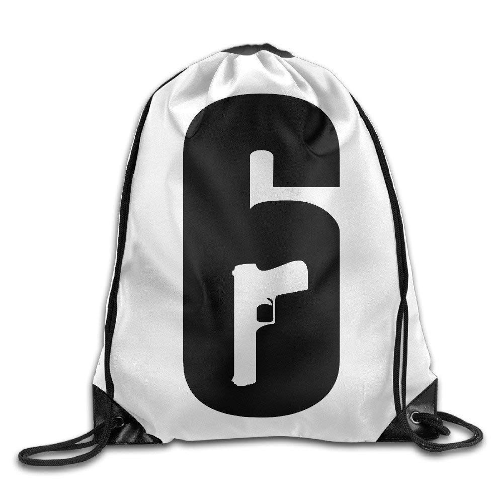 Amazoncom Tom Clancys Rainbow Six Siege Logo Drawstring Backpack