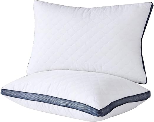 Amazon Com Meoflaw Almohadas Para Dormir 2 Paquetes Almohada De Gel De Lujo Almohadas De Cama Para Dormir Lateralmente Y De Espalda Home Kitchen