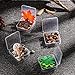 SATINIOR 12 Pack Clear Plastic Beads Storage Containers Box with Hinged Lid for Beads and More (2.12 x 2.12 x 0.79 Inch)