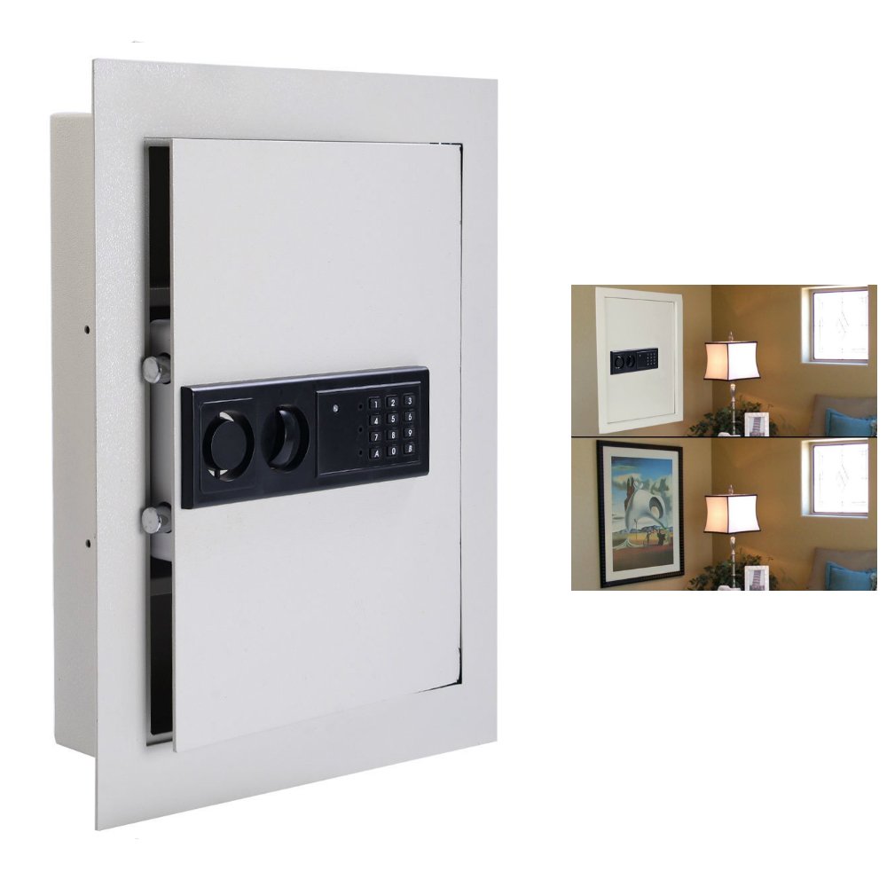 フラットRecessedデジタル組み込み隠し壁|現金ジュエリードキュメントお金ガン安全セキュリティ安全ロックボックスホームオフィス B078KXR85F  