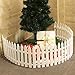 Tinksky White Plastic Picket Fence Miniature Home Garden Christmas Xmas Tree Wedding Party Decoration (25 Pieces)