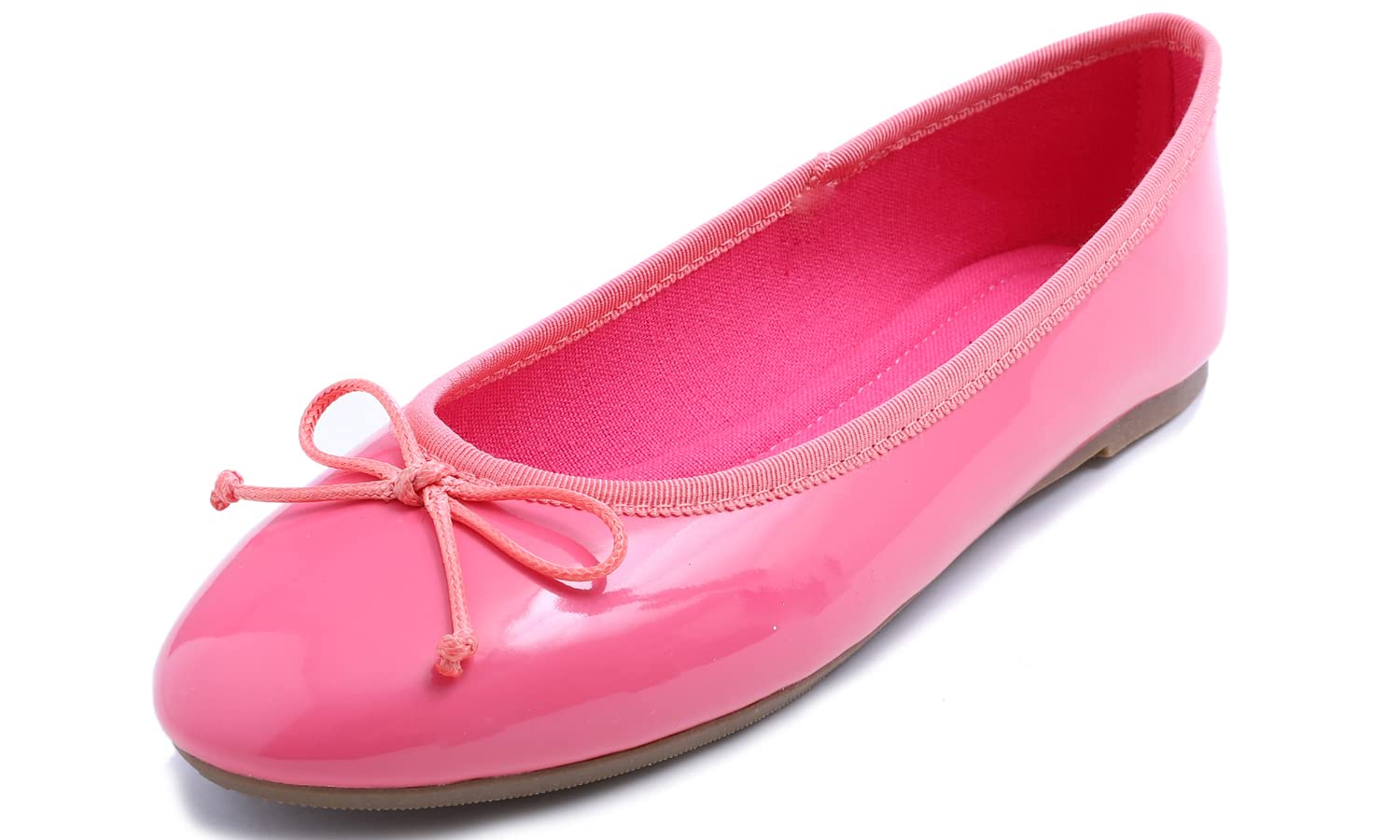 Photo 1 of *USED*
FEVERSOLE Women's Macaroon Colorful Memory Foam Cushion Insock Patent Ballet Flat Hot Pink Size 8.5 M US