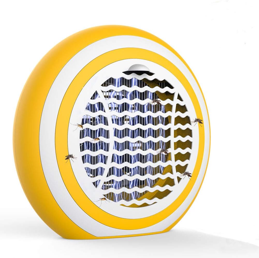 Greatico Bug Zapper-The Latest Shock photocatalyst Mosquito Lamps Plus inhaled Full Purple Light-ABSmaterial-No Radiation-Insect Trap,Mosquito Trap,Built in Mosquito Zapper(2019 NEW DESIGN) (YELLOW)