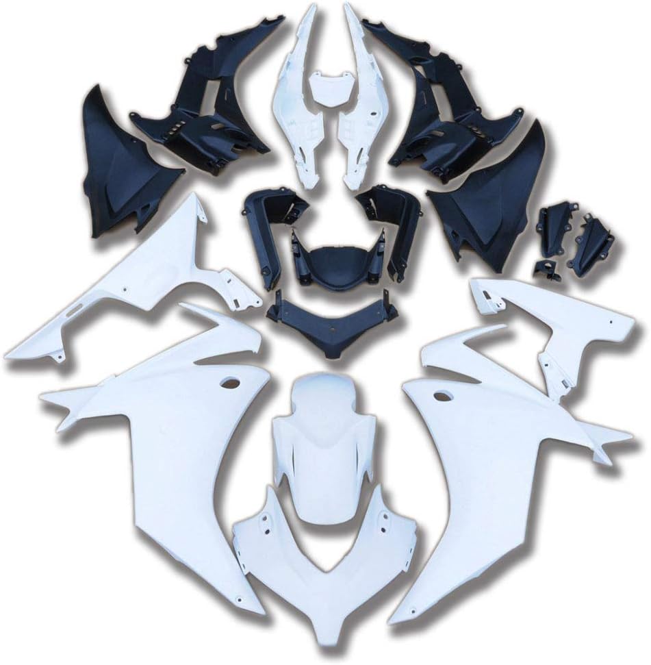 For CBR500 2013-2015 Madracing Unpainted ABS Plastic Injection Cowl Fairings Bodywork Kit Complete Set (Unpainted)