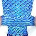 Play Tailor Mermaid Tail Swimmable Costume Swimsuit for Girls Swimming, No Monofin, Child-8, Green Cyan Blue