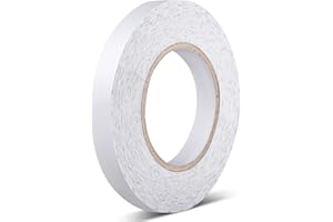 Outus Hem Tape Double Sided Sticky Fabric Tape Each 54.6 Yards No Iron for Clothes Gluing Alterations Adhesive Tape for Fabric, Dress, Cloth(1 Piece,3/5 Inch x 164 Feet)