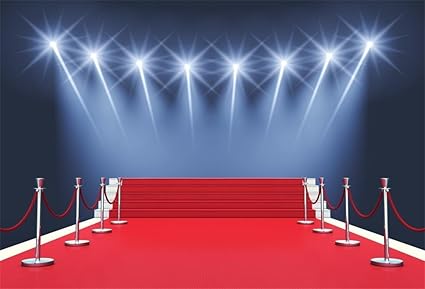 Amazon Com Aofoto 8x6ft Stage Red Carpet Backdrop Star Catwalks