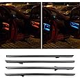 CHUANGHUI Car Interior Door LED Lighting Ambient Light Trim Strip Accessories for BMW 3 Series F30 F31 320i 328i 330i 335i 340i Door Two-Color Atmosphere Lamp Replacement Cover (Carbon Fiber Color)
