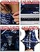 ODODOS Power Flex Printed Yoga Pants Tummy Control Workout Non See-Through Leggings with Pocket,Indigo,Large
