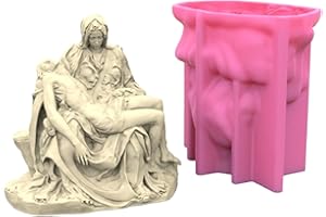 Pieta Silicone Mold Greek Roman Statue Gypsum Plaster for Soap Making Home Decor Molds