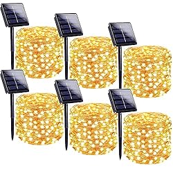Solar String Lights Outdoor, 6-Pack Each 100 LED