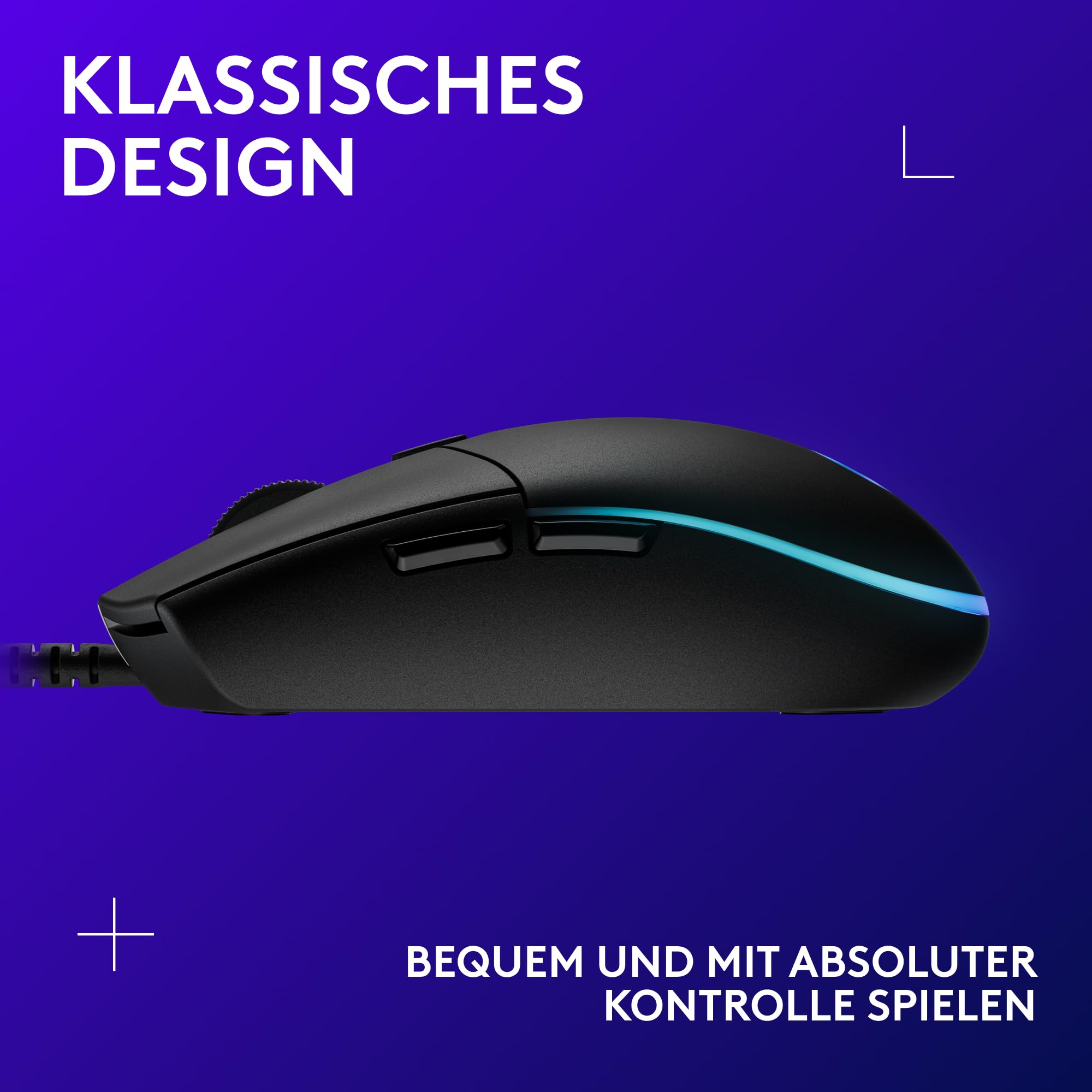 Logitech G203 Gaming-Maus mit anpassbarer LIGHTSYNC RGB-Beleuchtung, 6 programmierbare Tasten, spieletauglicher Sensor, Abtastung mit 8.000 DPI, Geringes Gewicht - Schwarz 8