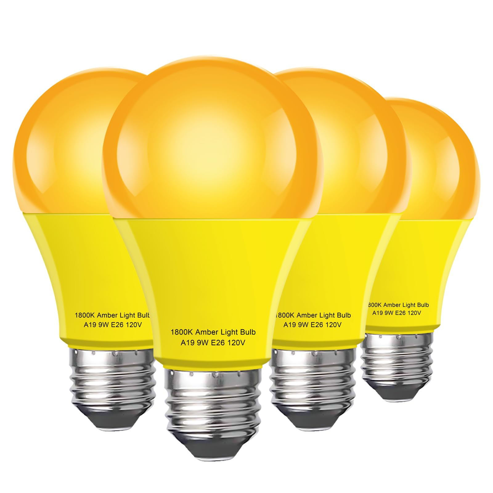 Photo 1 of mfxmf Sleep Light Bulb 4 Pack?Dimmable 1800K Warm Light Bulbs for Healthy Sleep,Blue Light Blocking,A19 9W(60W Equivalent) E26 Base Amber Light Bulbs for Bedroom, Baby Nursery Room