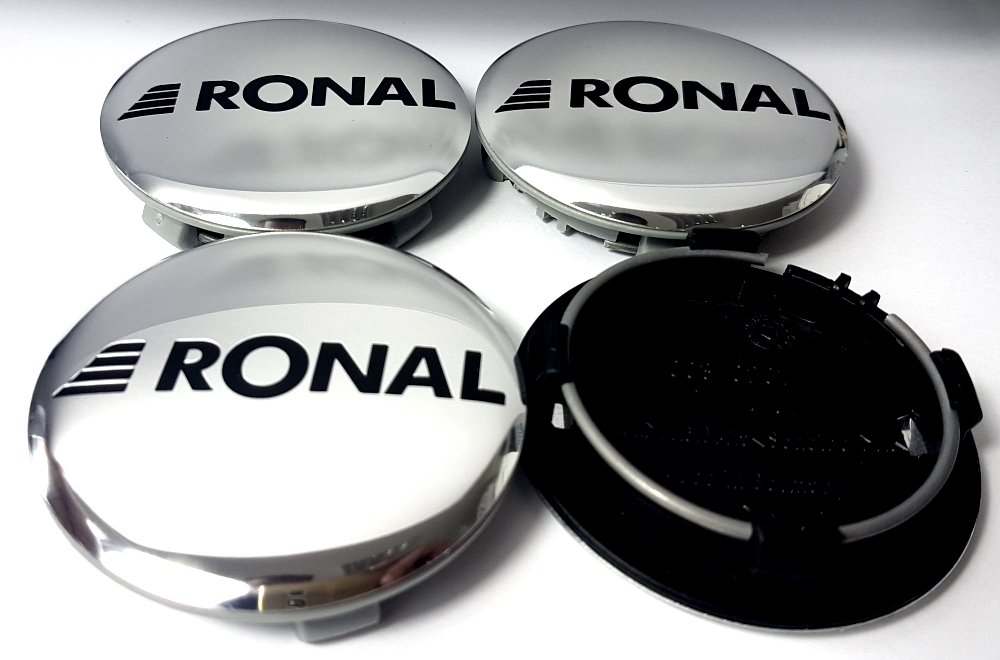4 x Original Ronal 64 mm Hub Cover Hub Cap High Gloss Polished Centre Cap Cover Wheel Centre Cap
