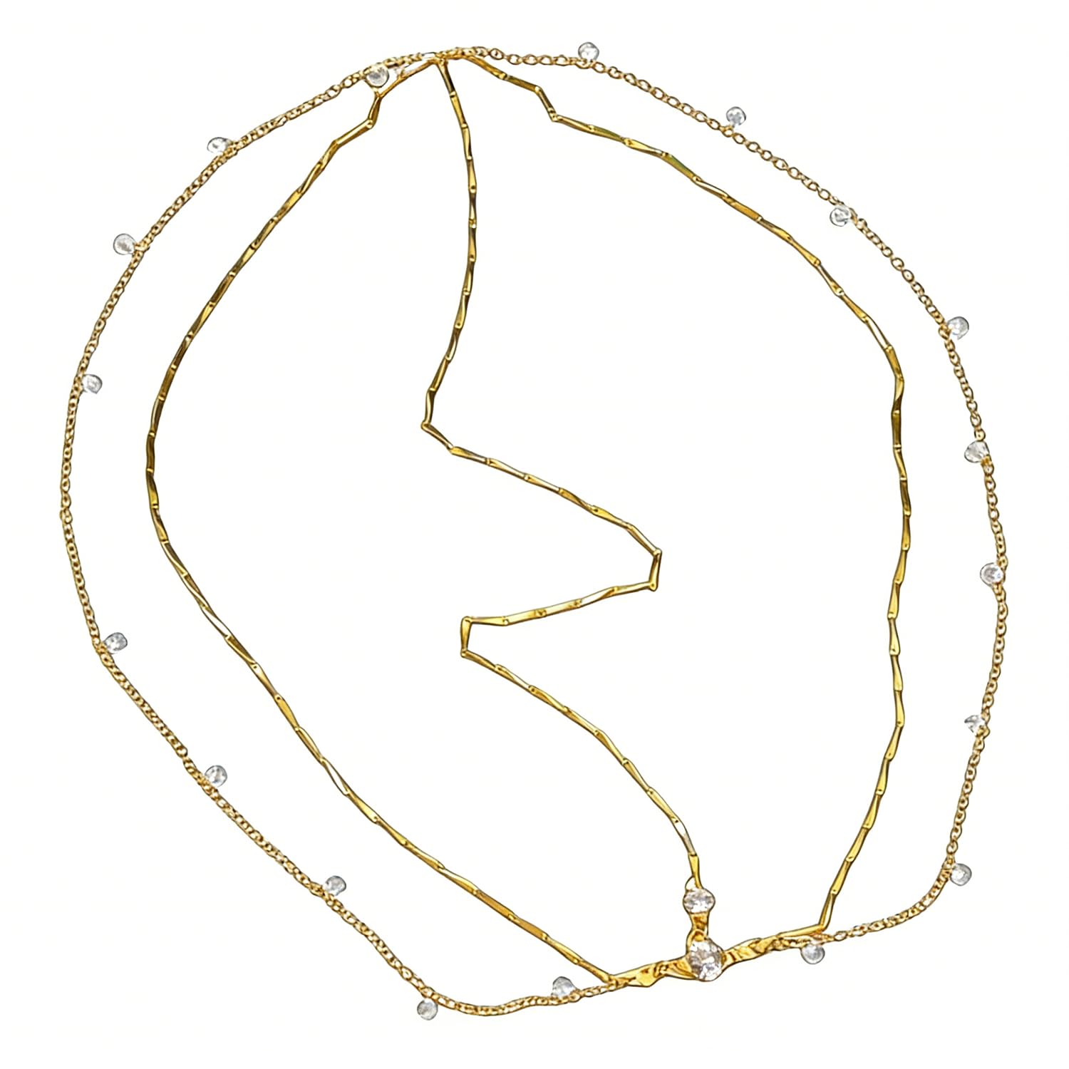 KAISELINNA Head Chain, Gold Crystal Headband Pendant, Bridal headpiece, jewelry headbands, festival party headbands,headband for women and girls