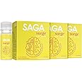 SAGA Organic Energy Shots | Contains Nootropics, & Mushrooms - CoQ10 & Ashwagandha | High Bioavailability & Fast Onset | Improves Endurance & Peak Performance | Peach Mango 2oz Shots (18-Pack)