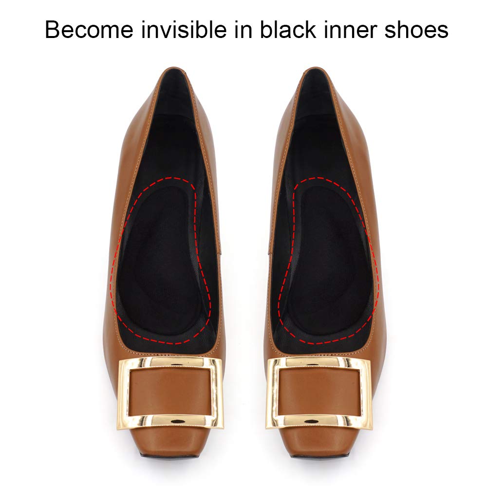 Dr. Foot\'s Arch Support Shoe Inserts for Flat Feet, Gel Arch Pads for Plantar Fasciitis, Adhesive Insoles for Relieve Pain for Women and Men (Transparent+Beige+Black)