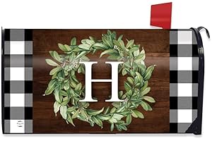 Briarwood Lane Wreath Monogram Letter H Mailbox Cover Everyday Standard