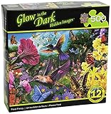 MasterPieces Glow in The Dark Hidden Images Floral Frenzy Jigsaw Puzzle, 500-Piece
