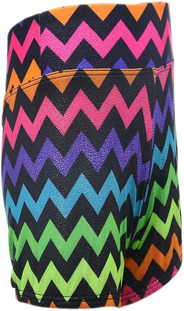 FeiTianWu Gymnastics Shorts for Girls Sparkle Glitter Dance Tumbling Athletic Gymnastics Short 3-14Years: Clothing