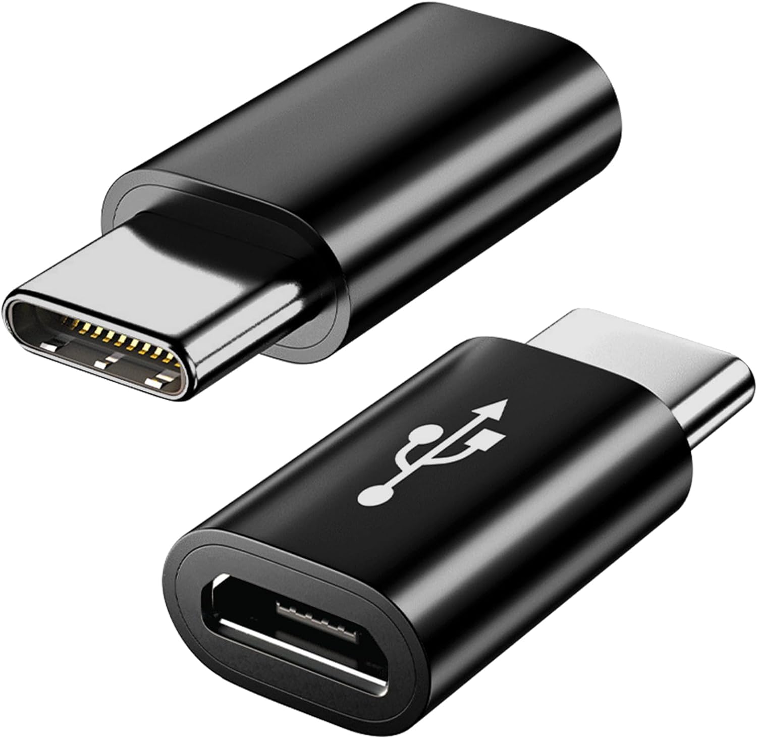 DragonTrading Micro USB to USB C Adapter, USB Type C Male to Micro USB Female Adapter USB C Adapter Compatible with Type-C Phones, Tablets and More (Black)