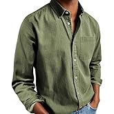 ceauros Mens Denim Shirt Long Sleeve Button Down Shacket Work Western Shirts Regular Fit Cowboy Casual Blouse