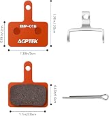 AGPTEK Brake Pads for Bicycle 4 Pairs Compatible with Shimano M515 M525 C501 view 5