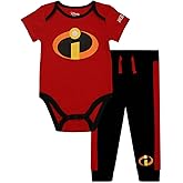 Disney The Incredibles Boys Short Sleeve Bodysuit and Pants Set for Newborn and Infants
