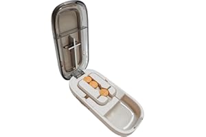 EPOCHWIT Pill Cutter for Cutting Multiple Pills, 1/2 1/4 Pill Splitter for Large, Small and Tiny Pills, with Improved Sharp Blade, Storage Organizer, Accurate Centering Alignment Device