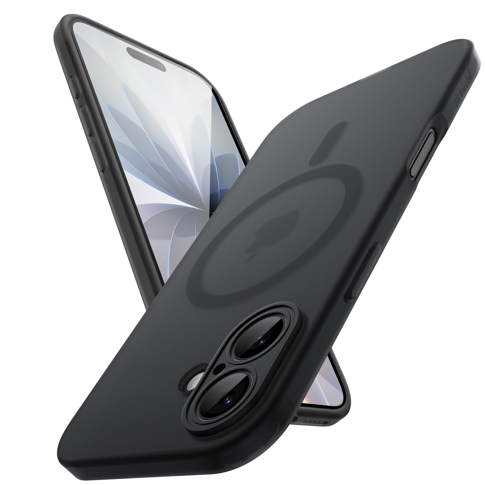 Photo 1 of JETech Matte Case for iPhone 17 6.3-Inch Compatible with MagSafe, Camera Lens Full Protection, Shockproof Translucent Frosted TPU Soft Phone Cover, Anti-Fingerprint (Black)
